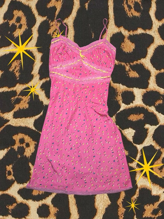 Betsey Johnson Dresses & Skirts - BETSEY JOHNSON | Pink Slip Dress with Delicate Lace Trim | Women’s Size L